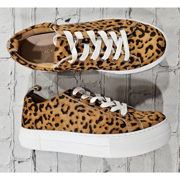 Jack Rogers Shoes - Jack Rogers Paige Platform Sneaker Leopard Real Calf Hair WOMENS SIZE 8
